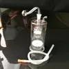 Rökande rör mini vattenpipa glas bongs färgglada metallformade dubbla lager sandkärnor ultra tyst glas vatten rör vattenkokare