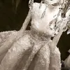 Vestidos de casamento lindos couture vestidos de casamento sexy profundo pescoço v-pescoço frisado appliques vestido de noiva glamoroso luxo mangas compridas vestido de noiva