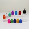 Husdjurs transparenta flaskor för juice 5 ml 10 ml 15 ml 20 ml 30 ml 50 ml plastflaska med barnsäkra lock Långt tunna dropptips