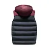 DAVYDAISY 2018 nouveauté automne hiver gilet hommes chaud sans manches à capuche hommes doudoune Patchwork mode gilet DCT-249