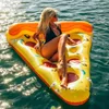 inflatable pizza mattress swimming pool floating pizza swim rings air lounge raft water sport toy leisure water bed raft row