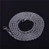 Men's Hip Hop Rapper's Chain 3mm 18" 20" 24" 30" Gold Silver Color Stainless steel Rope Link Necklace Hip hop Jewelry For Women