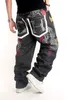 Hip Hop Street Dance Jeans Tide Man Plus Nawóz Plus Rozmiar Boa Haft Luźne Spodnie Punk męskie Dżinsy Zdecydowanie Disco Dance Spodnie