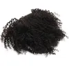 Afro kinky krullende clip in paardenstaart extensions menselijke haarstukken onverwerkte maagd menselijk haar natuurlijk zwart (120g 14 ", afro kinky krullend)