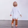 Noworodek ubrania niemowlę maluch z długim rękawem Romper + podgrzewacze nogi odzież dziecięce ubrania dzieci chłopiec dziewczyna dzieci halloween kostiumy