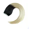 Extensiones de cabello rubias T1B / 613 Remy Ombre Extensiones de cabello Cinta 100G Remy Skin Skith Hair Hair Ombre 40pcs Tape Extensions 14 "16" 18 "20" 22 "24"