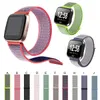 Магия наклейки Woven Nylon Для Fitbit Versa Bands сплетенный нейлон петли Группа Замена аксессуары браслет Спорт ремешок для FitBit Versa Lite