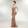 Rose Gold Mermaid Prom Dresses Pailletten Lange Luxe Formele Jurken Avond 2018 Prom Dress Robees de Soirée