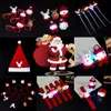 Jul Baby Tillbehör Leksaker 2018 Barn LED Lysande Jul Hatt Hårlås Plast Leksaker Kids Party Cosplay Headband Clap Circle