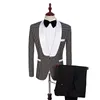 Czarny Biały Dot Groom Tuxedos Szal Kapel Center Vent Men Wedding Blazer Mężczyźni Dinner Prom Business Suit Dostosuj (Kurtka + Spodnie + Krawat) 1156