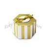 Boîtes à bonbons dorées à pois, 50 pièces, décors de réception de mariage, idées de fête d'anniversaire, emballage doux, fournitures de boîte à chocolat pour événements