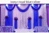 Bröllopsdekorationer 3m3m 36m 4m8m scengardinbakgrunder Silver paljetter Swag Ice Silk Material Wedding Party Stage Decoration7249534