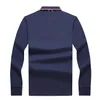 Polos Mens Ments Mentshirts 3 kleuren lange mouwen voor de lente en herfst klassieke strepen in paniek casual