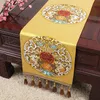 Runner da tavolo in raso di seta cinese vintage di lusso addensato, per matrimoni, fascia alta, tovaglia damascata ad alta densità, rettangolari, 180 x 33 cm
