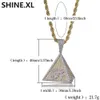 남성 여성 호루스 목걸이의 힙합 골드 도금 이집트 피라미드 목걸이 펜던트 아이스 아웃 마이크로 헬기 CZ 스톤 눈