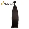 Bella Hair® Billigaste 4Bunderna Brasilianska Human Hair Weave 7A Donor-Hair Natural Black 8-24 tum Tjock Neat Tail Rak Hårväv