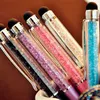 Crystal Point Diamond 2 in 1 Touch Screen Rhinestones Writing Capacitive Stylus Ball Pen for Mobile Phones Tablet PC 100pcs