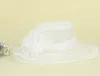 Chapeau de mariage femmes église chapeau de soleil chapeau à large bord robe de mariée Tea Party Floral Beach Party chapeaux