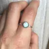 8 Teile/satz ringe set sterling silber natürliche edelstein feuer opal diamant hochzeit verlobung retro einfache schmuck geschenk