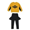 Bébé filles ensembles de vêtements tenues plus récent automne printemps enfants filles coton à manches longues t-shirt + jupe pantalon 2 pièces ensembles tenues pour enfants vêtements