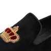 Harpelunde New Arrival Men Dress Wedding Shoes Handmade Bullion Black Velvet Loafers With Copper Cap Toe Size 6 to 14