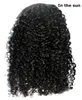 Naturlig brun kinky Curly Drawstring Ponytail kan färgas 100g-160g Afro Human Hair Ponytail Clip i DHL Snabb leverans