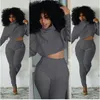 Inverno sexy design moda casual calças longas duas peças macacão mulheres macacão sólido espesso bodysuit mulher vestuário