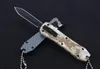 5 colors mini Keychain pocket knife aluminum autotf double action fishing self defence xmas gift knife