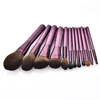 Spazzole di trucco set 12-Pieces Fondazione profilo di Concealer Blush dell'ombretto del labbro del sopracciglio di capelli sintetici (lilla) spedizione gratuita