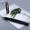 Caneta Rollerball de tinta preta de 0,5 mm banhada a ouro Canetas de sinal de presente de negócios de luxo com caixa de presente pode imprimir logotipo