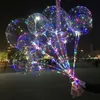 18 pouces clair Bobo ballon Transparent bulle boule avec cuivre LED chaîne lumière saint valentin fête de mariage décor c718