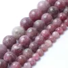 Perline di pietra naturale da 8 mm perline allentate rotonde di lepidolite per creazione di gioielli 4/6/8/10mm braccialetto fai da te da 15.5 pollici spedizione gratuita