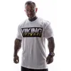 Männer neue Mode Casual t-shirt Fitness Bodybuilding Crossfit männlichen Kurzen ärmeln Slim fit baumwolle Shirts Gedruckt T tops