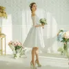 Off the Shoulder Short Wedding Dress Bride dresses bridal gowns Lace Beading Lace Up robe de mariee