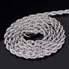 Titanium Steel Rope Ed Chains Halsband Rostfritt stål smycken Tillbehör för män kvinnor276s