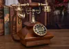 ヨーロッパのレトロな電話昔ながらの家のアンティークソリッドウッド電話ヨーロッパの牧歌的なファッションクリエイティブ固定電話