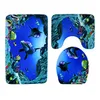 2018 3pcs Anti Slip Bath Mats Tapis de salle de bain Ocean sous-marin World Toilet Mat tapis couvercle Couvercle de toilette Mats de salle de bain 6677617