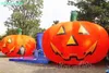 Fournitures Décorations de fête d'Halloween 5 m Citrouille gonflable géante Souriante Ballon de tête de citrouille avec visage pour jardin et cour