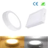 CE Dimmable LED 패널 빛 9W 15W 21W 라운드 / 스퀘어 표면 장착 LED 통 조명 LED 천장 조명 스포트 라이트 110-240V + 드라이버