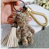 Cx-shirling mignon Bling complet CZ strass Animal porte-clés voiture porte-clés anneau pendentif pour breloque de sac Gifts2839