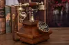 Europeisk retro telefon gammaldags hem Antik massivt Trä Telefon Europeisk pastoral mode kreativ fast telefon