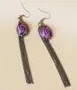 nouvelle mode européenne et américaine chaude bohème vintage boucles d'oreilles exquises rose dames boucles d'oreilles classique élégance exquise