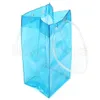 Durable Transparent PVC Champagne Wine Ice Bag 11 * 11 * 25cm Pouch Cooler Bag med handtag Portable Clear Storage Kylpåsar OOA5117
