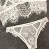 Nero Bianco Reggiseno erotico Sexy Lingerie di pizzo Set Reggiseno aperto Perizoma Lenceria Reggicalze Intimo Lingerie Femme Crochet Canotta Sex camis