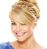 Nowe gwiazdy Oszałamiająca Pleciona Pleciona Pałąk Syntetyczny Peruka Boho Braid Hairpiece Dark Blondynka Warkocz Włosy Kobiety Oplatanie Akcesoria do włosów