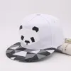 2018 Cartoon Panda Justerbar baseballmössor Snapback Casquette Hats för Youth Men Women Dance Animal Cap Hip Hop Bone Hat295V