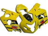 Svart Gult Faring Kit för Suzuki GSXR600 GSXR750 04 05 K4 Eftermarknad GSX-R600 / 750 2004 2005 Fairings Set LO94