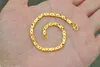 Браслет из 24-каратного золота с покрытием из настоящего золота, размер 17,5 см, модный браслет для женщин, ювелирные изделия оптом