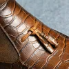 39-48 الرجال الأحذية Z6 أعلى جودة وسيم مريح الربيع الأحذية الجلدية # R5285-3