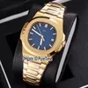 Novo clássico 5711 18K ouro amarelo preto textura Dial 40mm A2813 relógio automático masculino relógios esportivos aço inoxidável barato Puretime 2289